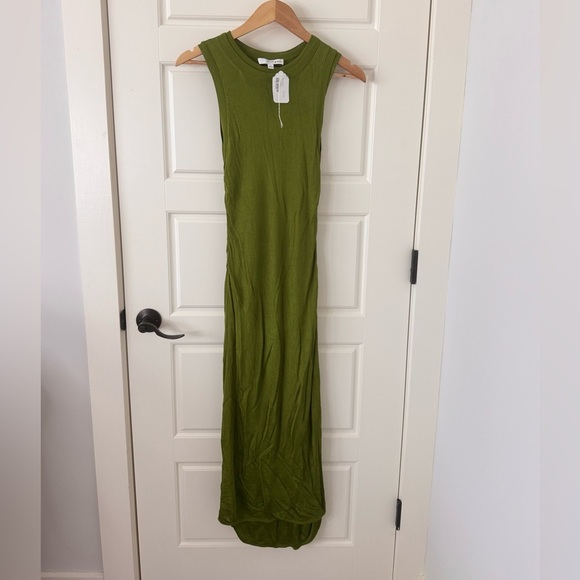 atlein Dresses & Skirts - Atlein Collective Olive Green Ribbed Maxi Dress – Size S – NWT